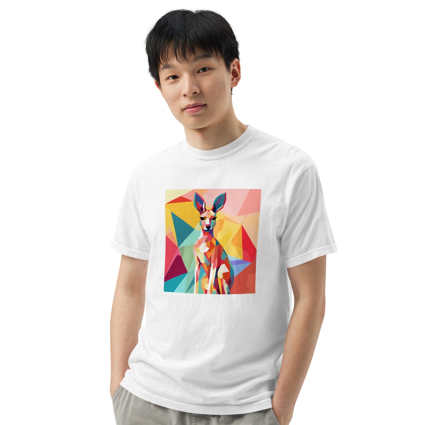 Kanga Pop Unisex Garment-Dyed Heavyweight T-shirt | Australian Wildlife Design