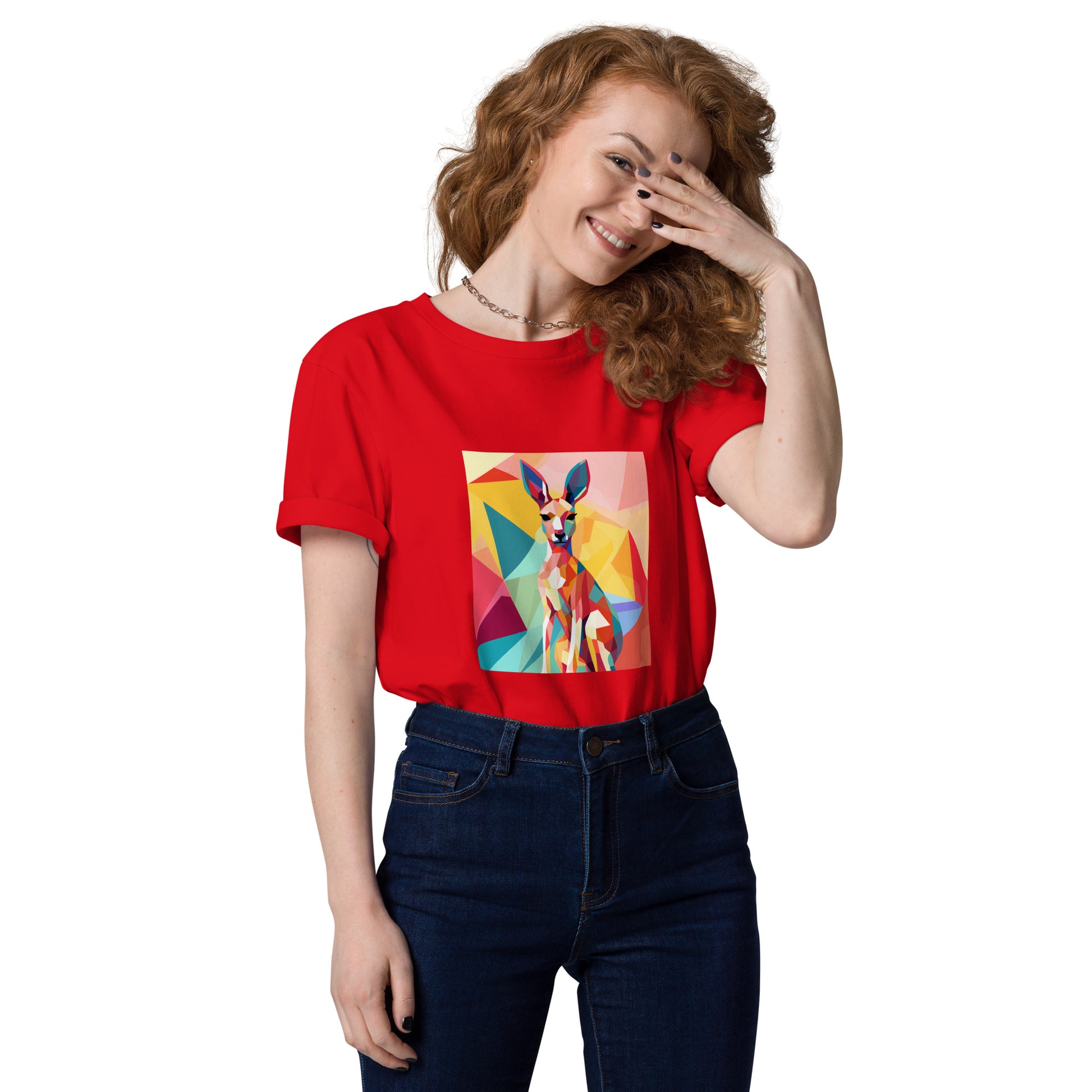 Kangaroo Pop Unisex organic cotton t-shirt