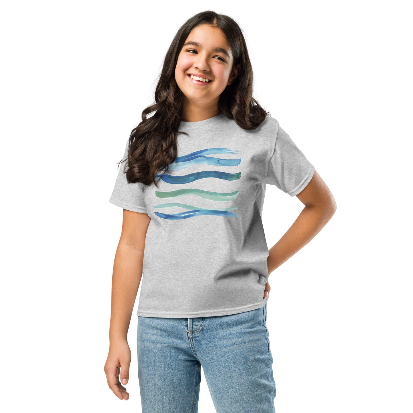 Seas The Day Youth Tee | K is for Koala Surf Wave Tee for Teens