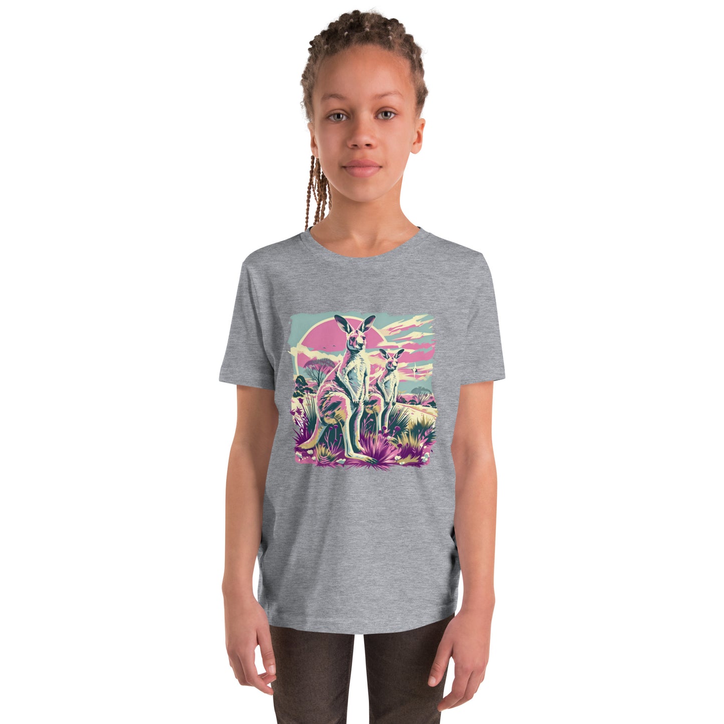 Retro Roovolution Youth Tee | Trendy Vintage Kangaroo T-shirt