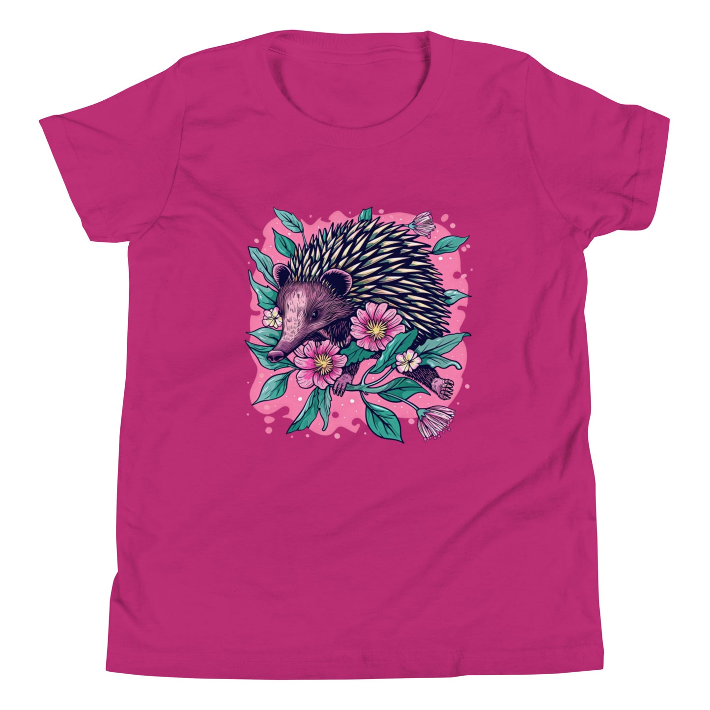 Bloomin' Spike Youth T-Shirt | Pink Echidna Tee for Tweens