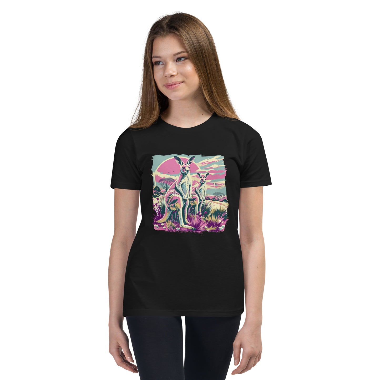 Retro Roovolution Youth Tee | Trendy Vintage Kangaroo T-shirt