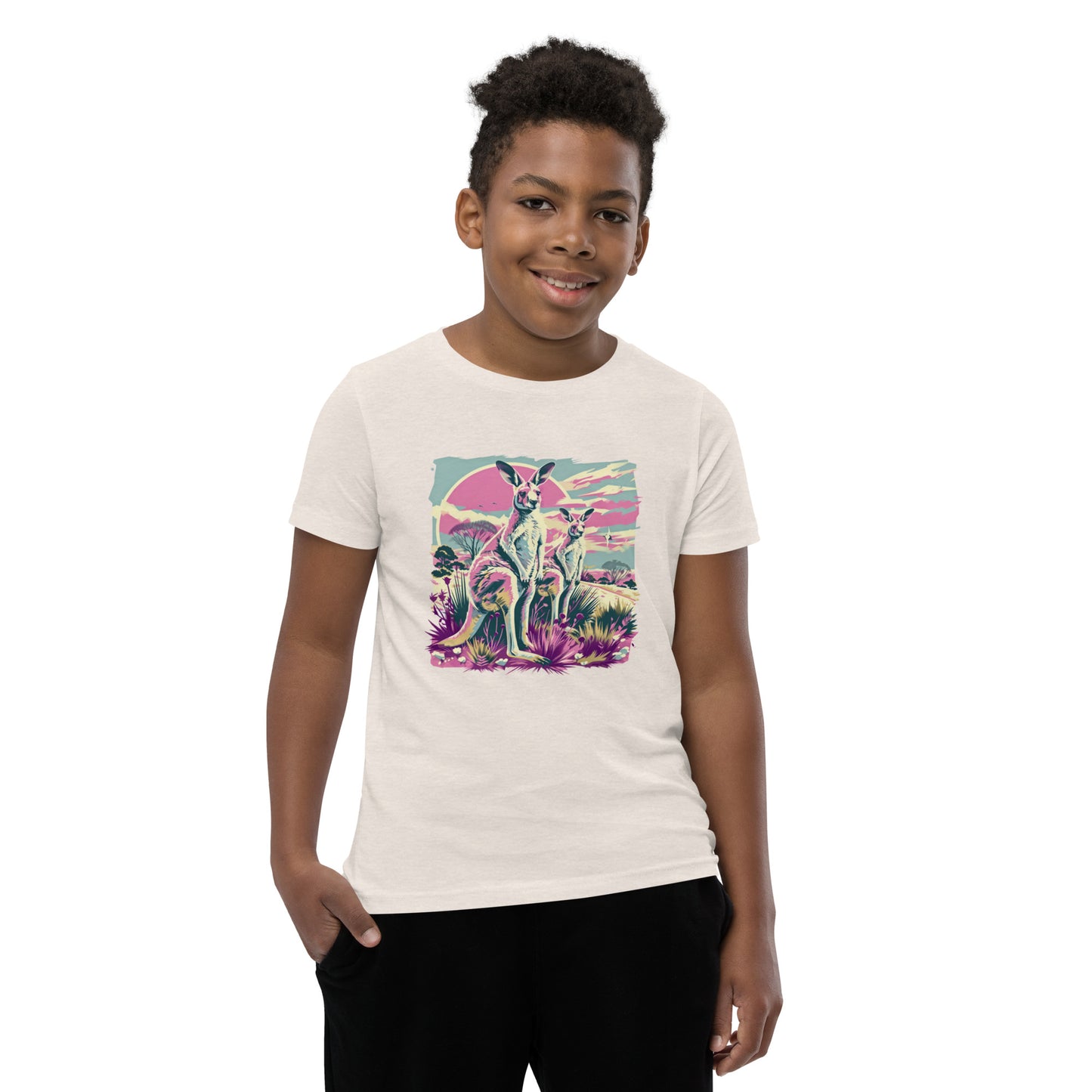 Retro Roovolution Youth Tee | Trendy Vintage Kangaroo T-shirt