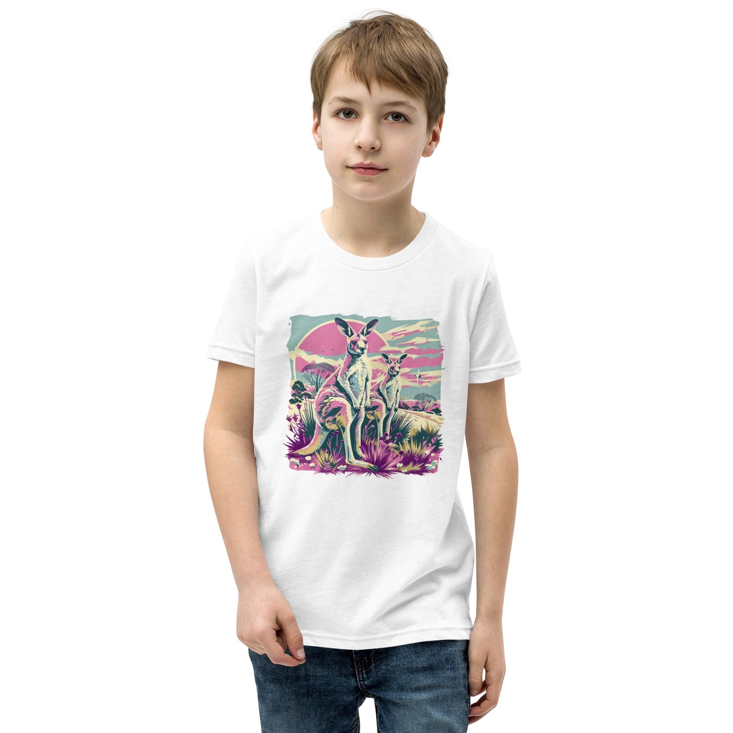 Retro Roovolution Youth Tee | Trendy Vintage Kangaroo T-shirt